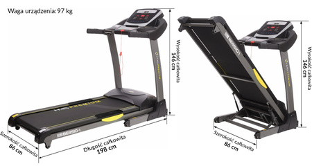 Electric treadmill HMS BE8510i 2600W 22km/h