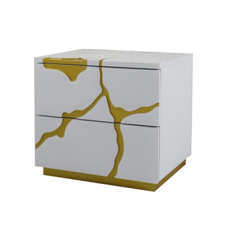 Spektakulært NATTBORD – MAGNETIC WHITE 50×60×40 cm