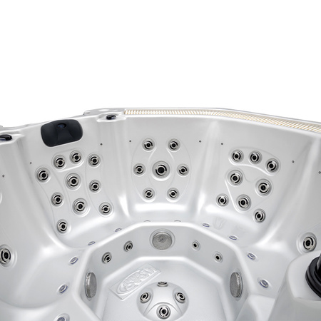 Jacuzzi de jardín SPA107 220x220 cm – bañera SPA de lujo para 6 personas