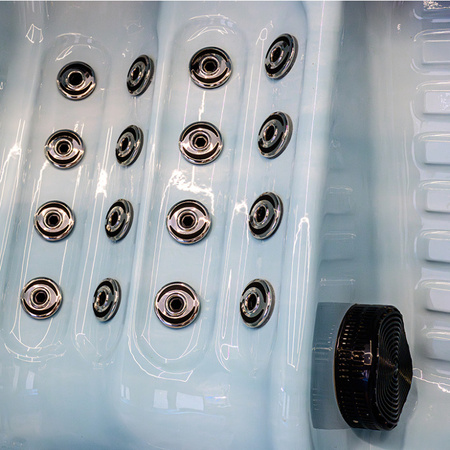 Dārza džakuzi SPA341 Bright Ocean Wave ar vāku tumši pelēks dēlis 220x156 cm - atpūta un elegance jūsu dārzā