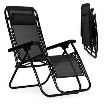 Zero Gravity Beach Garden Lounger Chair | Adjustable backrest for patio or balcony Beige/Black/Blue/Grey | Comfortable garden chair, modern style, for patio and balcony