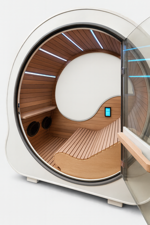 Skābekļa infrasarkanā sauna | Hemlock | IR terapija | sausā sauna | interjers