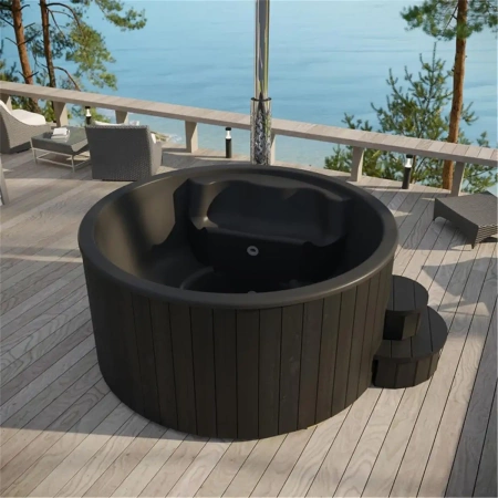 Pirts un Balia komplekts | Anita āra sauna | Somijas | Sausā | Balia Hot Tub Lux 200 melna | Barels | Thermwood