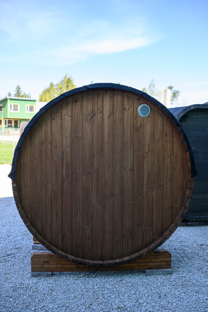 Sauna da Esterno EDA 130 – Classica Sauna da Giardino per 2–3 Persone con Stufa Elettrica per il Relax in Giardino