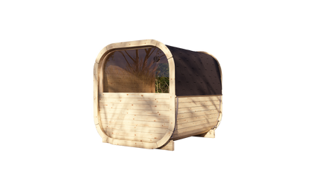 La sauna de exterior Eke 220 para 4-6 personas / Cocina eléctrica o de leña Harvia / Abeto nórdico de alta calidad (madera térmica de pino) | Bienestar | Relajación | SPA | Bienestar | Relajación | SPA | Estilo nórdico | Madera térmica