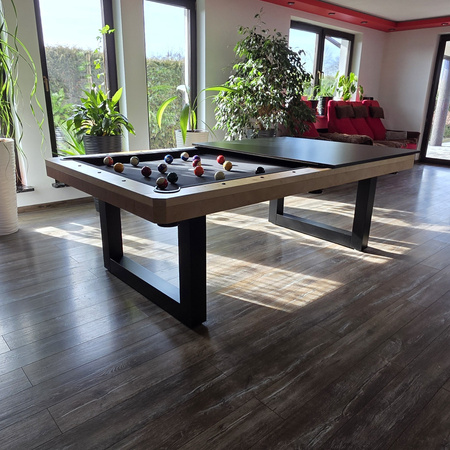 Table de billard Greg – Table à manger et tennis de table 3‑en‑1Compacte, design et durable