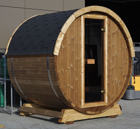 Utomhusterrass Bastu / Elspis eller WIFI-spis / Skandinavisk gran av hög kvalitet (Thermowood)