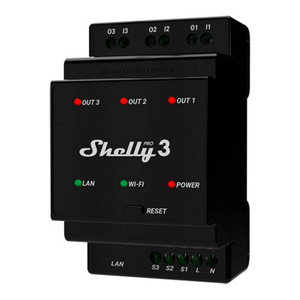 3 kanalų DIN bėgio relė "Shelly Pro 3 WIFI