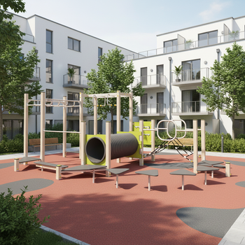 Spielplatz-Set LK150.1 – Farbenfrohes Spiel-Set für Kinder für den Spielplatz und den Garten