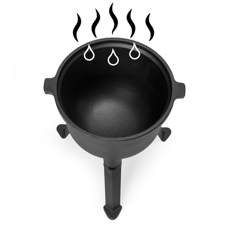 Chaudron sur pied en fonte 5L pour la chasse, le camping, le barbecue, MultiGarden