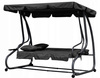 MultiGarden Folding 3-Person Garden Swing with Cushions - Grey | Garden furniture, relaxation, modern style