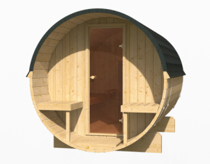 Outdoor Sauna EDA 280 – spacious premium sauna for 6–9 people with electric or wood-burning stove, for design and exceptional style