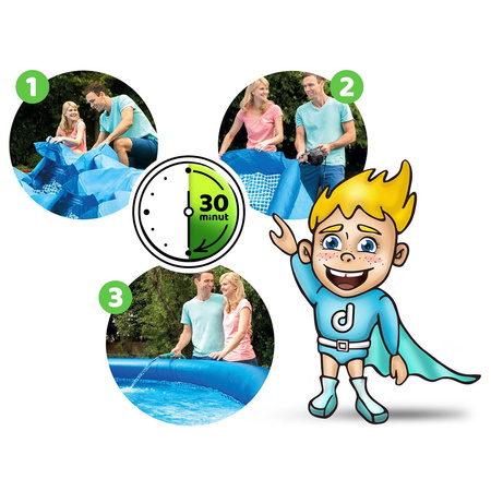 Opblaasbaar tuinzwembad 396 x 84 cm set 9w1 INTEX 28142