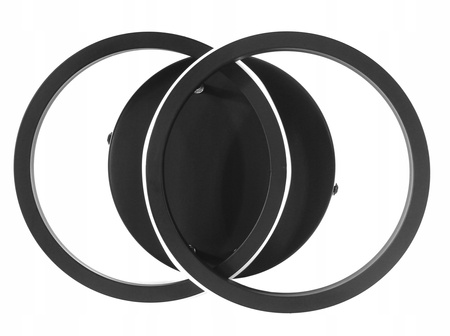 Stropní nástěnné svítidlo kulaté 18W černé - NEUTRÁLNÍ BARVA