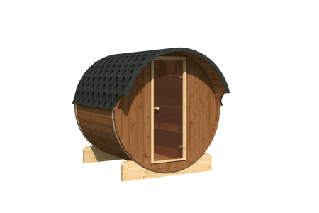 Barrel Sauna Garden Sauna EDA 220 4-person / Electric or Wood-Burning Harvia Stove / High Quality Scandinavian Spruce (Thermwood) | Wellness | Relax | SPA | For Family and Friends | Ready to Assemble