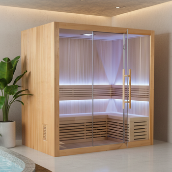 MO-SS1220P Sausā sauna ar HARVIA plītiņu 4,5 kW | Wellness | Relax | SPA | Dabīgā koksne | Skandināvu stils