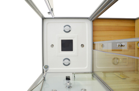 MO-1752W RIGHT TRIO, suha savna, parna kabina in tuš kabina 180X110X223CM | Za družino in prijatelje | Panoramsko steklo