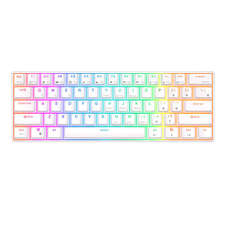 Royal Kludge RK61 RGB mehanska tipkovnica, rdeče stikalo (bela) (QWERTY)