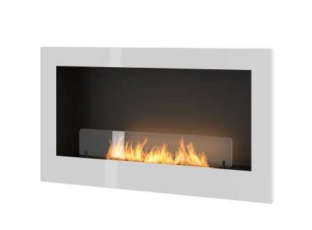 Hanging built-in biofireplace Inside 900 – black / INOX, Antisol glass
