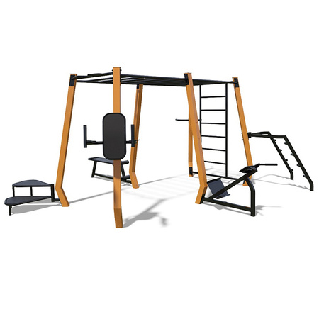 Geavanceerd trainingsstation MAX SM802 | Buitengym met bank