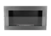 Wall-hung bio-fireplace with glass 650x400 – stainless steel, bio-ethanol fireplace