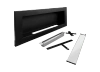 SLIM Biofireplace 900x400 Black Textured with Glass