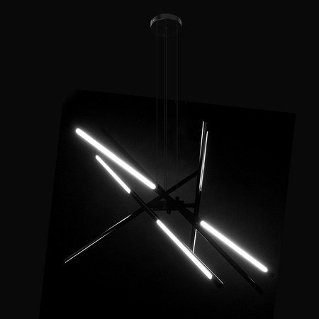 Κρεμαστό φωτιστικό Led μαύρο 64W DL-J03 + Τηλεχειριστήριο
