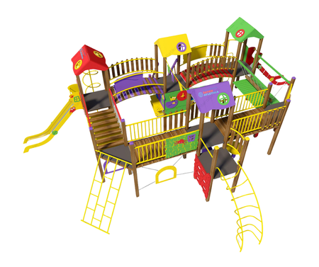 Complesso di gioco “Bastion NEW” T912 NEW — piattaforme, passerelle e scivoli | gioco attivo all’aperto