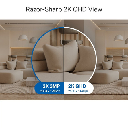 TP-Link Tapo C220 Pan/Tilt Camera with WiFi - Alta Resolução 2560x1440, Deteção de Movimento, Modo Noturno LED IR - Câmara de Vigilância para Casa e Escritório