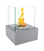 Free-standing Smart biofireplace gray structural matte