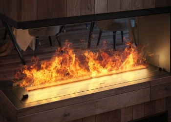 Parni kamin INVAPO U1200 - brezdimni kamin z nadzorom plamena