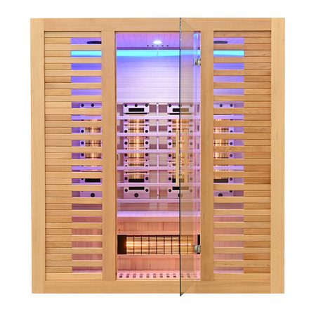 MO-RL4ST Infrasarkanā sauna ar sāls akmeni un turmalīniem | Wellness | Relax | SPA | Elegants minimālisms | Luksusa atpūta