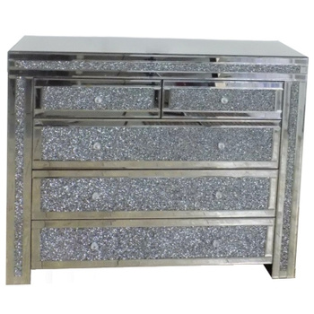 KOMODA SZKLANA CRYSTALS NOWOCZESNA KOMPAKTOWA MDF 90×80×40