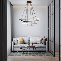 DEKORATYVINIS LUBŲ LED ŠVIESTUVAS + NUOTOLINIO VALDYMO PULTAS 116W RUDA DL-F09