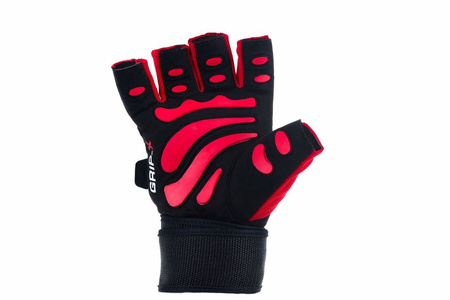 WG-161 - Gymnastikhandsker - TIL ØVELSER - MED LANG VELCRO OG GRIP-X SYSTEM - M