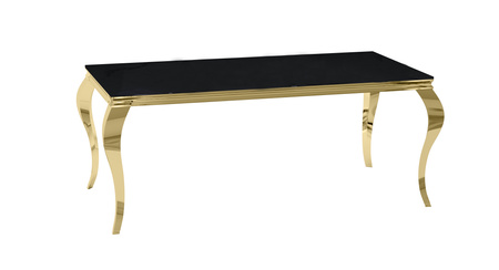 "Valentino" valgomojo stalas - modernus ir elegantiškas stalas iš nerūdijančio plieno ir grūdinto stiklo