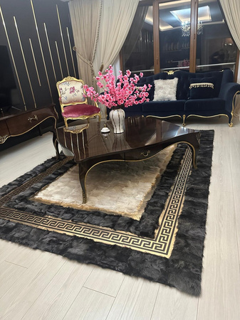 Ekskluzywny Dywan Premium ze Skóry Naturalnej – Styl Versace