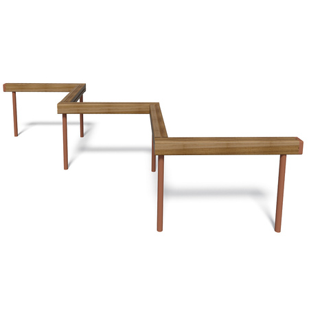 Curved wooden balance beam S702 — coordination & balance through play (ages 3–12)