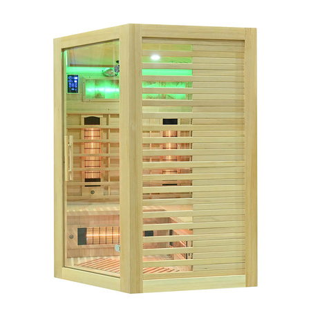 MO-RL3CS Sauna na podczerwień z kamieniem solnym | Wellness | Relax | SPA | Elegancki Minimalizm | Gotowa do Montażu