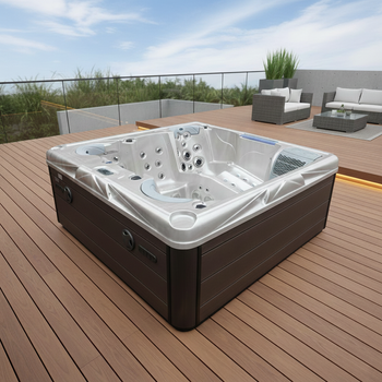 Garden Jacuzzi SPA205T White pearl Carcasă de cafea 230x230 cm - eleganță și relaxare în spa-ul de acasă