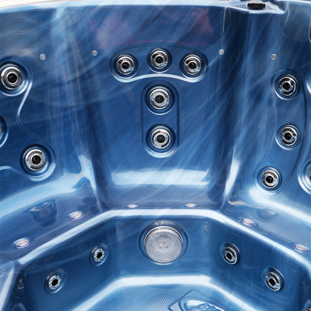 Garten-Jacuzzi SPA107 220x220 cm – luxuriöse SPA-Wanne für 6 Personen