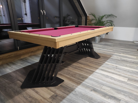 Monster - Biljardipöytä, jossa on kivilaatta ja puurunko