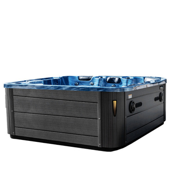 Hage-jacuzzi SPA508 – blå bølge, grått kabinett 215x190 cm