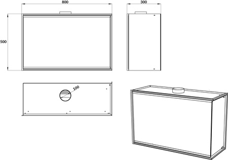 Nurgas süvistatav paremale - BIO-EKO | Modernne suitsuta kamin