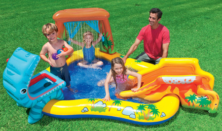 Водна площадка детски басейн пързалка фонтан Intex 57444