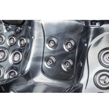 Trädgårdsjacuzzi SPA566 200x200 cm – lyxig SPA-badkar med hydromassage för trädgården och terrassen