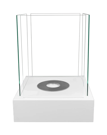 Fritstående biopejs Sunset Garden hvid struktureret mat