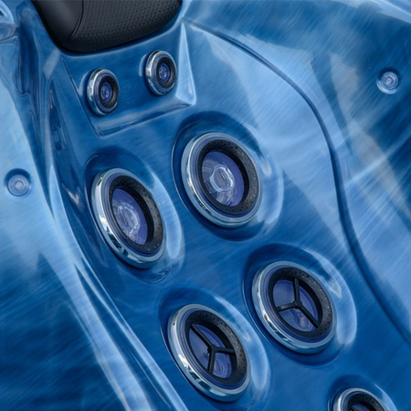 Dārza džakuzi SPA566 200x200 cm - luksusa spa vanna ar burbuļvannu dārzam un terasei