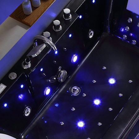 Banheira SPA com hidromassagem IRIS 933C “Onda Negra” 170×84 cm – espaçosa, para 2 pessoas