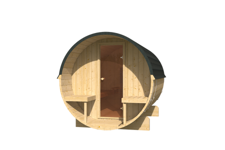 Sauna udendørs EDA 280 – rummelig premiumsauna til 6–9 personer med elektrisk eller brændefyret ovn, for design og enestående stil